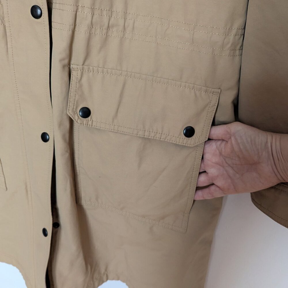 Gap Women's Long Parka Size 2X Beige Oversize Style Coat Jacket - Picture 7 of 15